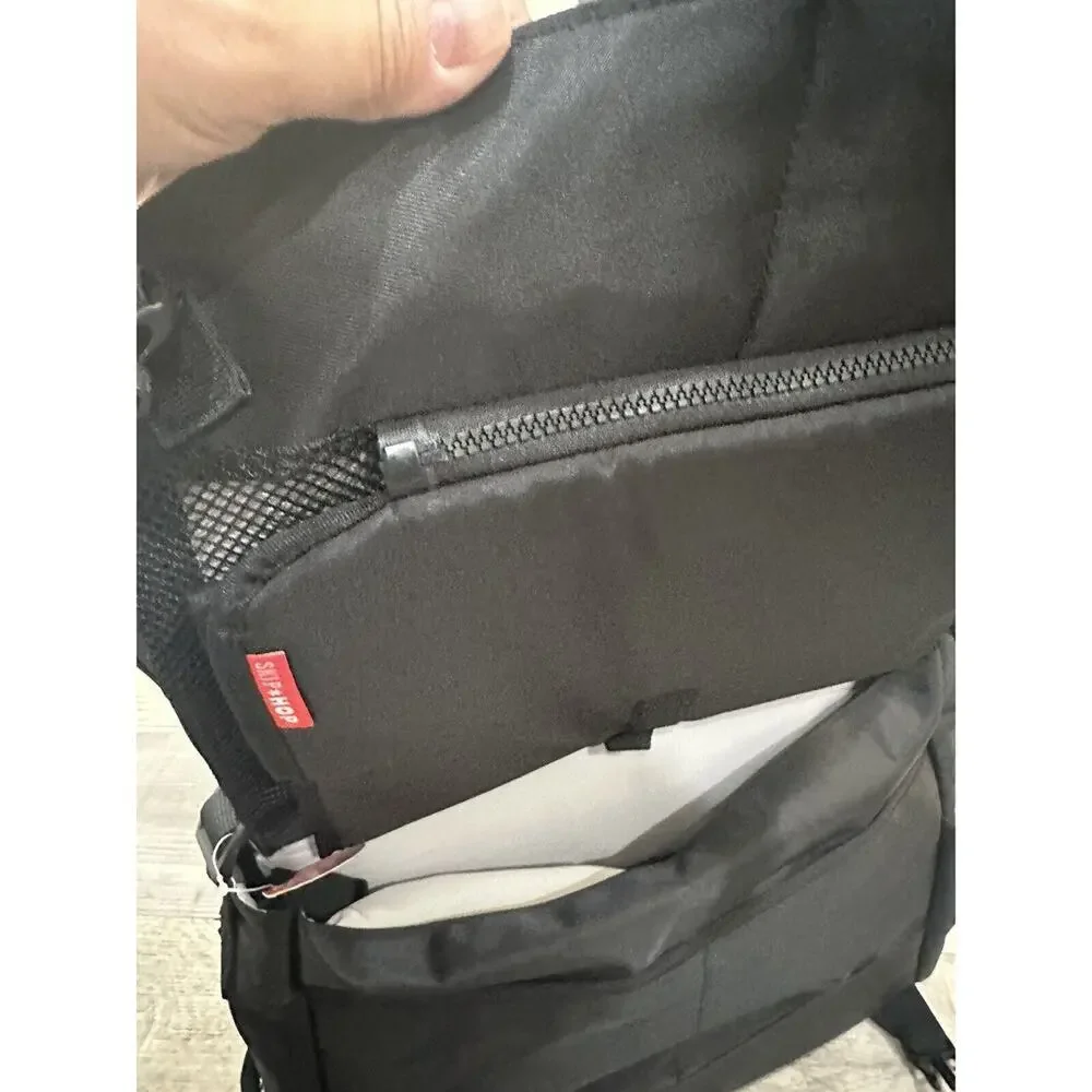 Skip Hop Baby Swift Messenger Diaper Bag Changing Pad Stroller Strap Black NEW